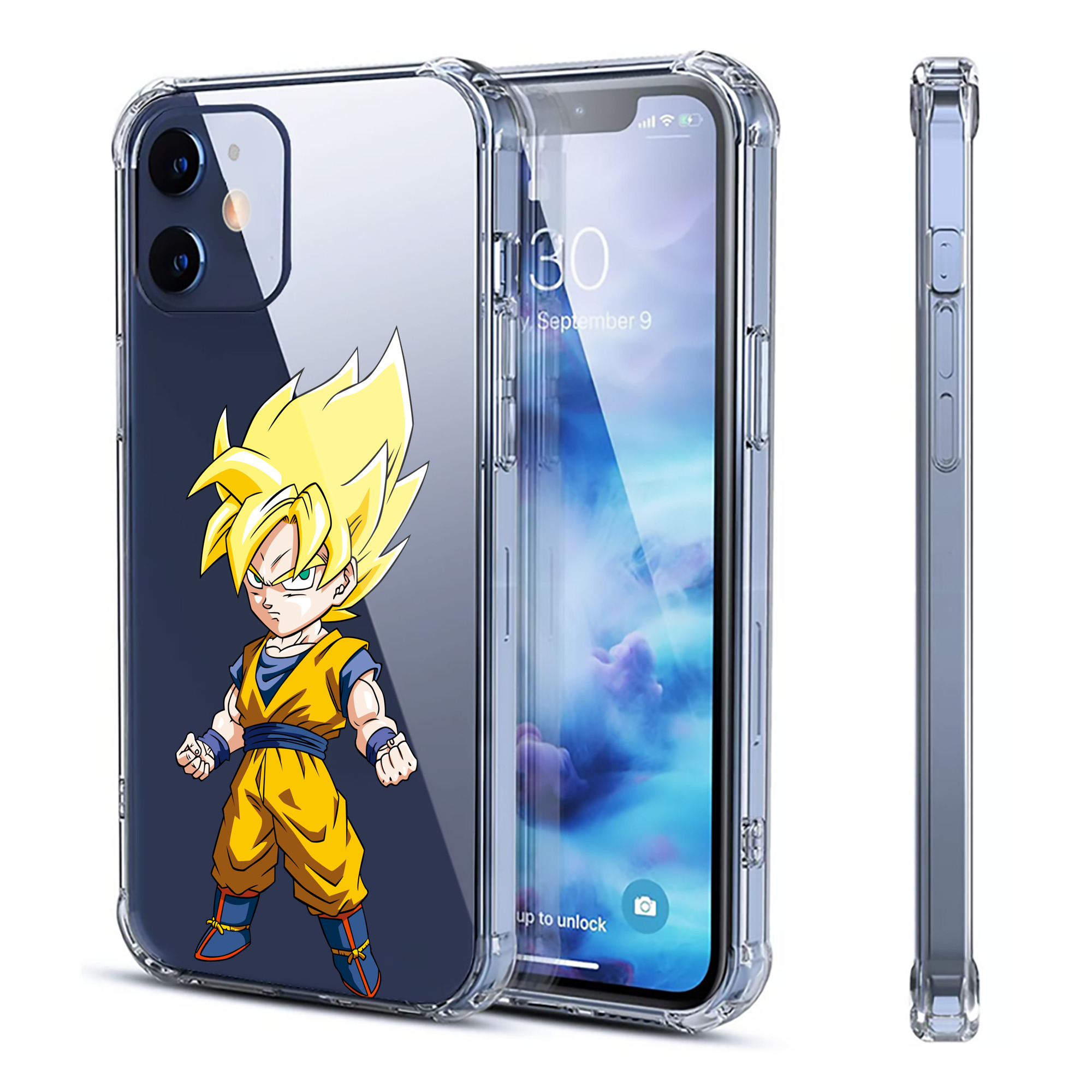 （画像用） ドラゴンボール 孫悟空（そん ごくう）Son Goku カカロット DRAGON BALL Kakarotto 【iPhone 12シリーズ対応】透明スマホケース（クリアソフトケース）